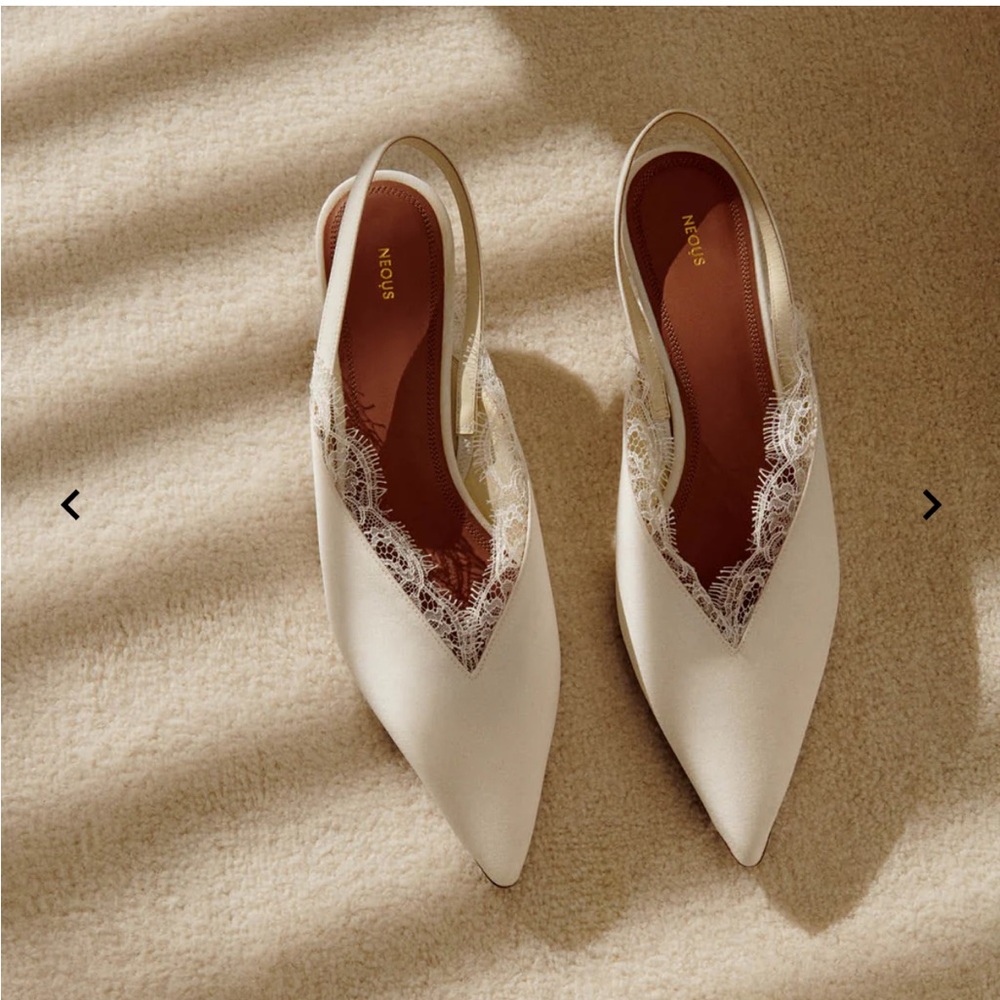 white neous irena heels